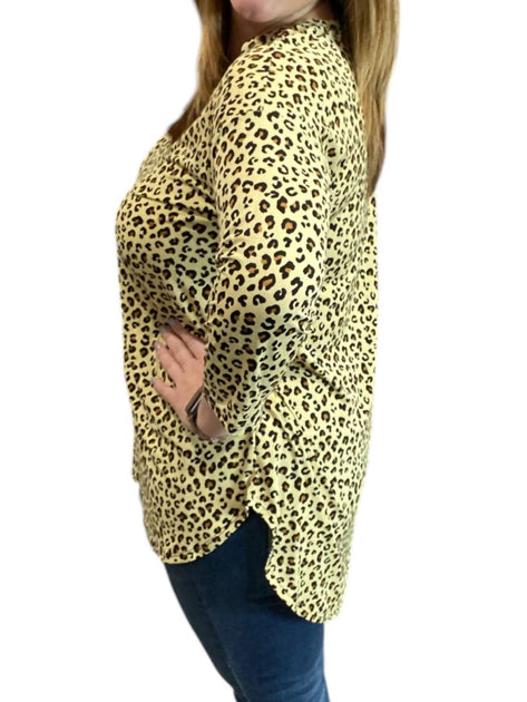 honeyme Leopard Tunic Top Gold XX-Large 3