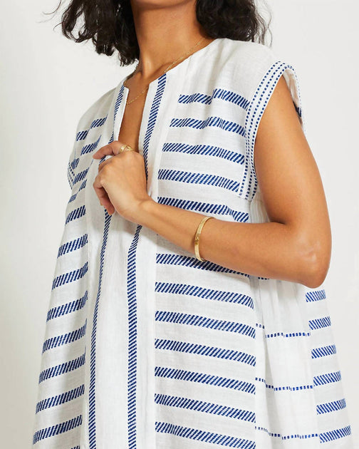 LEMLEM Tiki Mini Dress Blue Small 3