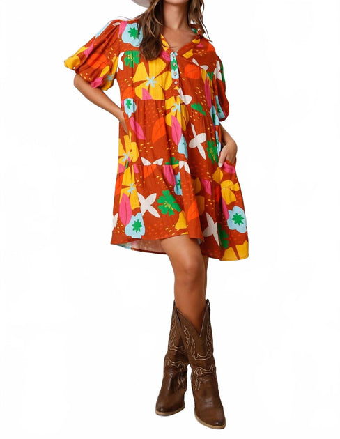 Robe en Gaze Peach Love Jasmine Multi Small 2