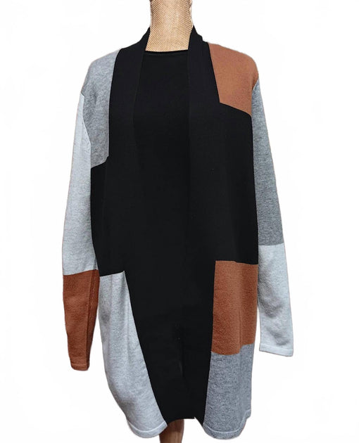 Keren Hart Color Block Cardigan Black/Small 3