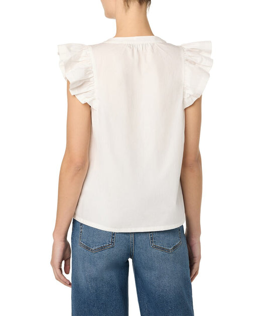 JOE'S Jeans V-Neck Top White XLarge 3