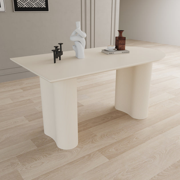 Streamdale Medieval Modern MDF Dining Set Cream 5