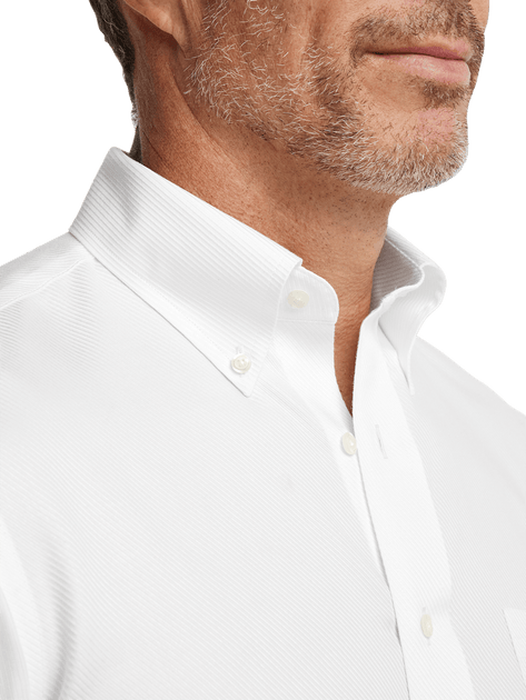 Paul Fredrick Cotton Twill Button Down Collar Dress Shirt White US 16 32/33 5
