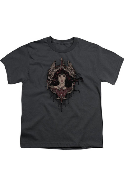 Gildan Batman V Superman Winged Goddess T-Shirt Black Large 2