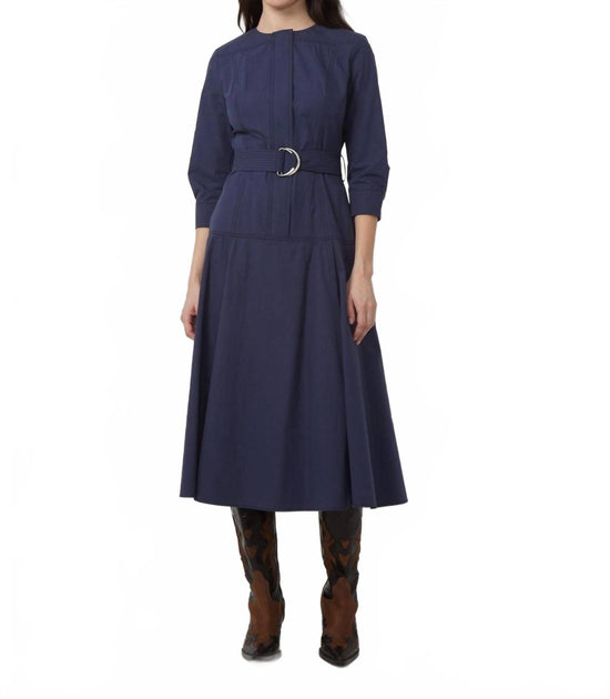 Gilner Farrar Claudia Midi Dress Blue US 6 3