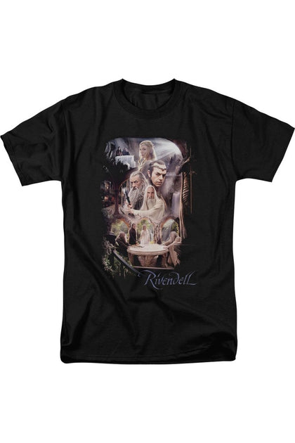 Gildan The Hobbit Rivendell T-Shirt Black Large 2