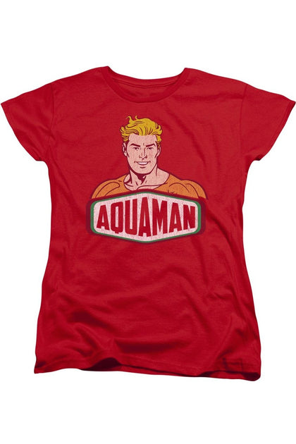 Gildan DC Comics Aquaman Sign T-Shirt Red Medium 2