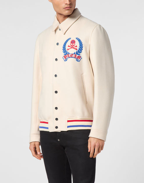Philipp Plein Bomber Collar Shirt White EU 60 4