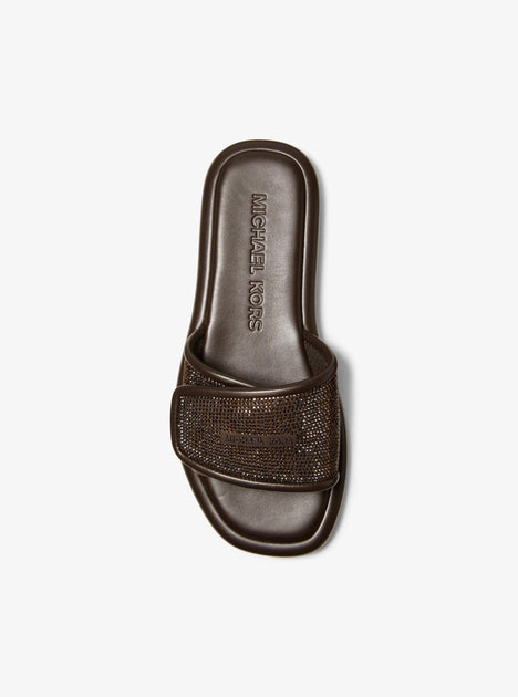 Michael Kors Suki Slide Sandal Black US 8 4