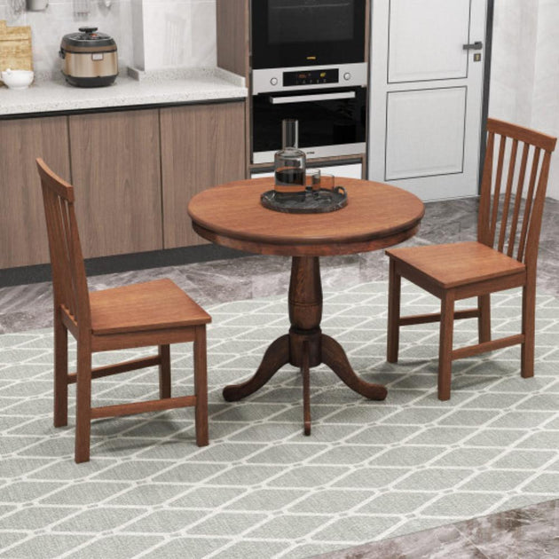Hivvago Pub Side Table Walnut 3
