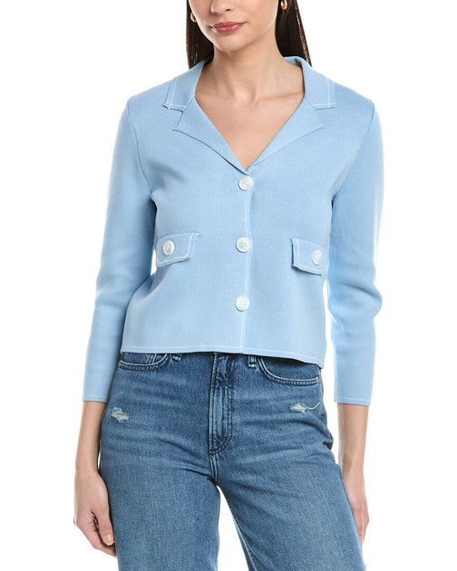 To My Lovers Solid Cardigan Blue Medium 2