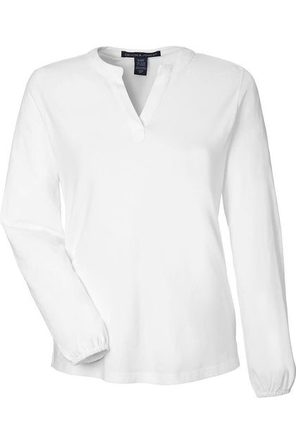 Devon & Jones Raleigh Knit Top White XS 2