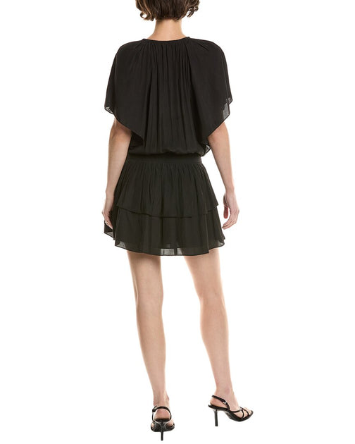 Ramy Brook Rosie Mini Dress Black Large 3