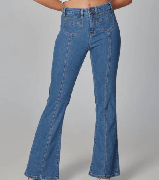Lola Hats Alice Flare Jeans Blue 28 2
