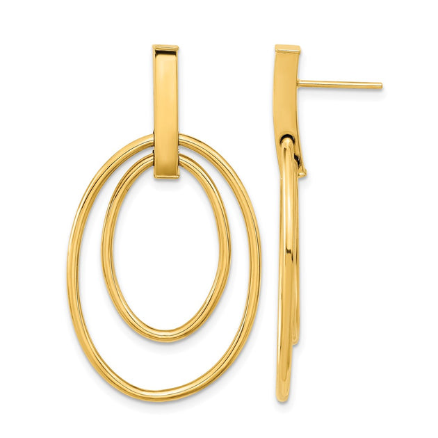 Diamond2Deal Drop Dangle Earrings Yellow Gold 7