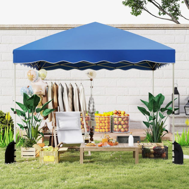 Hivvago Foldable Pop Up Canopy Tent White 4