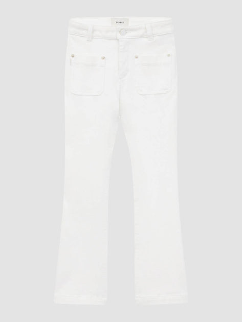 DL1961 Kids Claire High Rise Bootcut Jeans White US 14 3