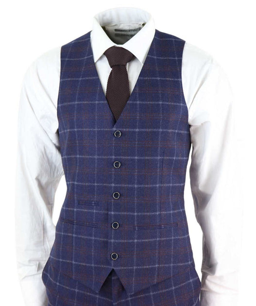 Oliver Tweed 3 Piece Suit Navy Blue US 52 Regular 3