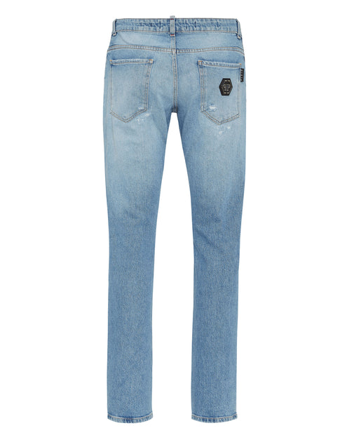 Philipp Plein Super Straight Trousers Blue 34 4