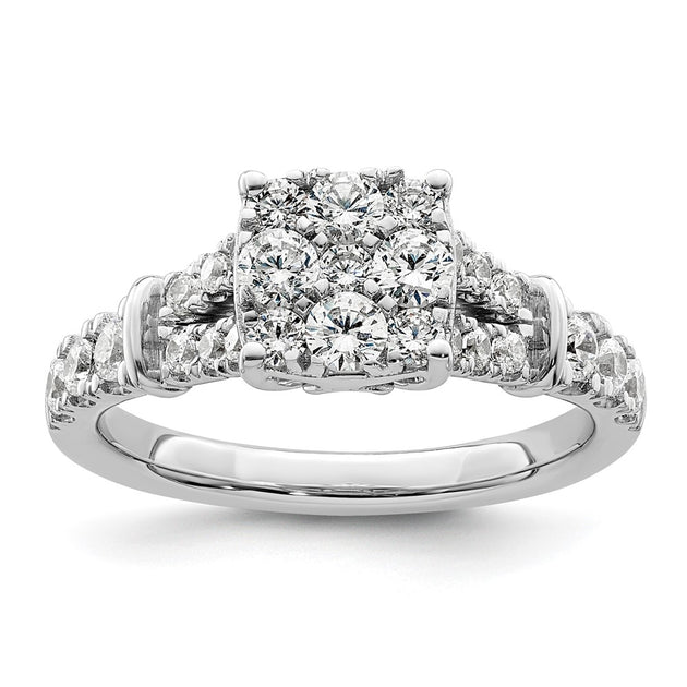 Diamond2Deal Lab Grown Diamond Engagement Ring Silver US 7 6
