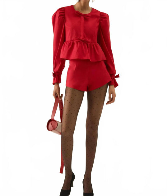 For Love & Lemons Lucia Short Red Medium 2