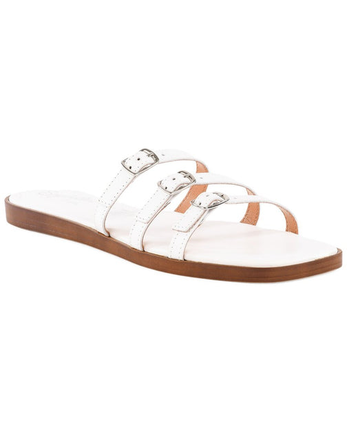 Seychelles Buckle Leather Sandal White US 8.5 2