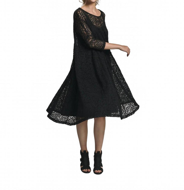 Alembika Artemis Trapeze Dress Black Medium 2