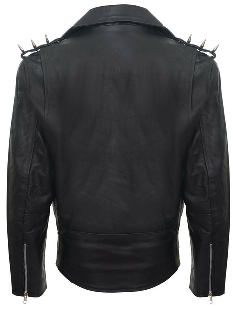 Infinity Brando Ghostrider Leather Biker Jacket Black XS 4