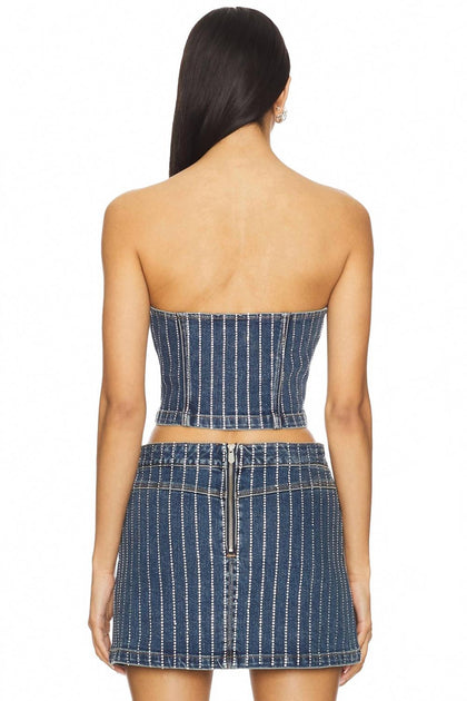 Abrand Jeans Academia Bustier Top Multi Large 3