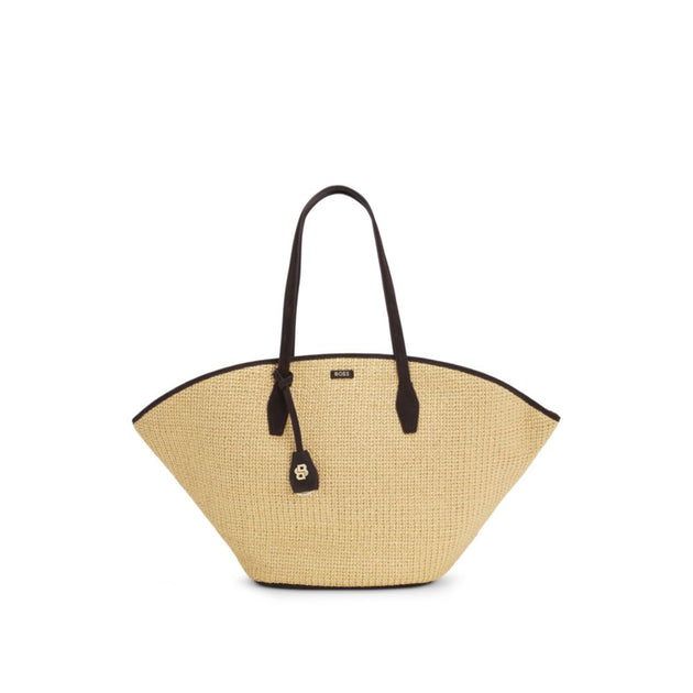 Boss Raffia Tote Bag White One Size 2