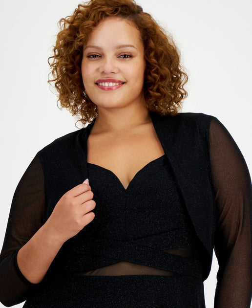 City Studios FTS1501 Cardigan Shrug Black Glitter 2X 4