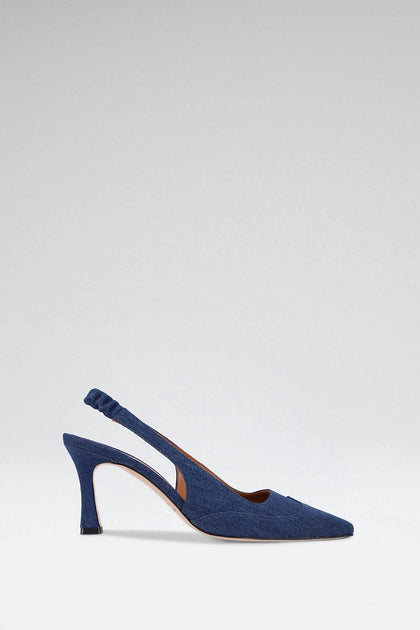 Maryam Amalki Cassidy Slingback Pumps Denim US 8 3