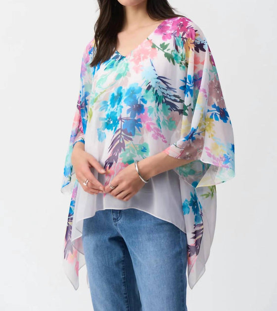 Joseph Ribkoff Poncho Top Multicolor UK 10 3