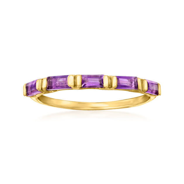 Ross-Simons RS Pure Amethyst Ring Yellow Gold US 8 2