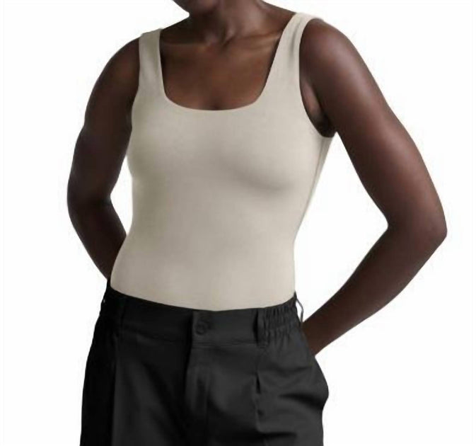 BEYOND YOGA Base Tank Bodysuit Beige Small 3