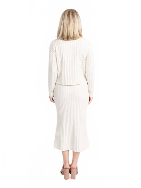 Sadie & Sage Cosette Midi Skirt White Small 3