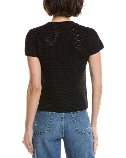 Vince Crochet T-Shirt Black X-Small 3