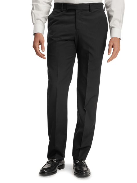Paul Fredrick Wool Gabardine Flat Front Pants Grey 42 3