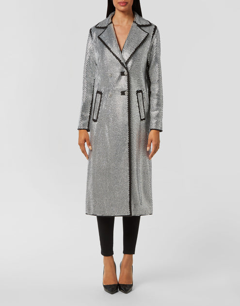 Philipp Plein Long Coat Grey Medium 4