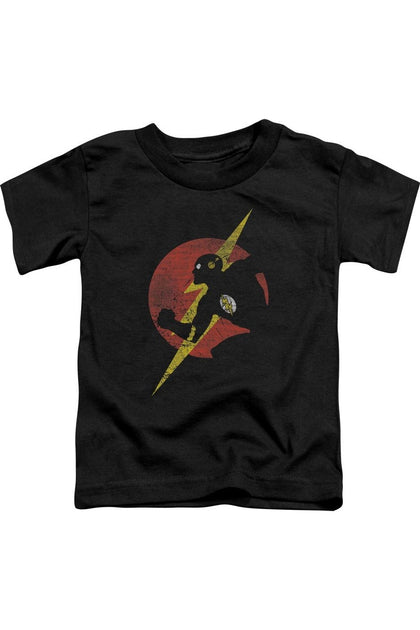 Gildan Justice League Flash Symbol Short Sleeve T-Shirt Black 4 Years 2