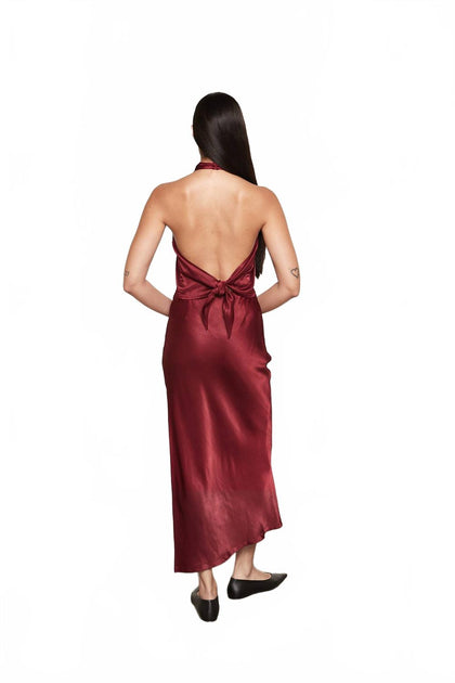 Enza Costa Satin Bias Cut Skirt Pink Large 3