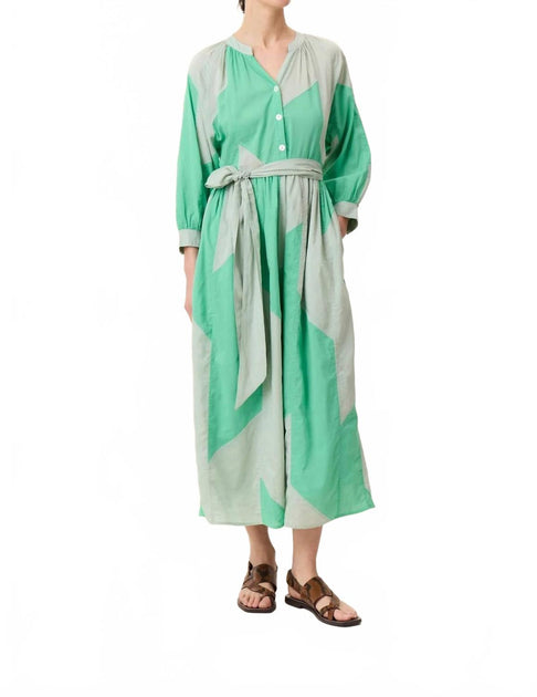 Robe Leon & Harper Runa Patch Vert Medium 2