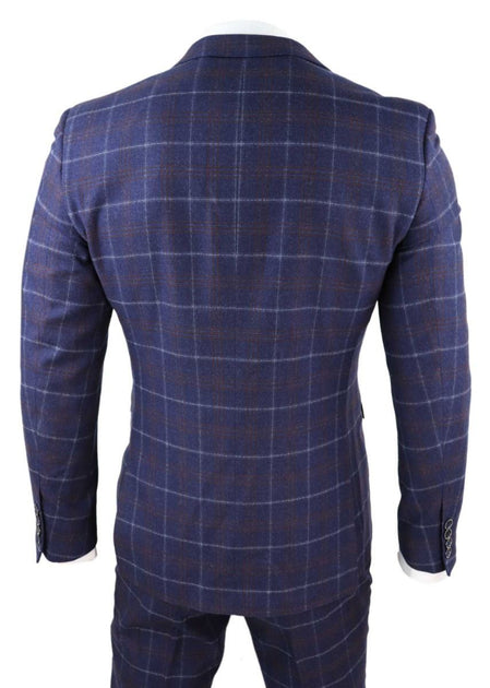Oliver Tweed 3 Piece Suit Navy Blue US 52 Regular 4