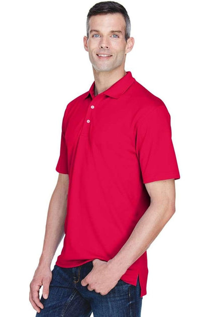 UltraClub Cool & Dry Performance Polo Pink Large 4