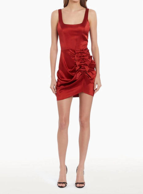 open lace back dress Amanda Uprichard Fiorella Dress In Cinnamon