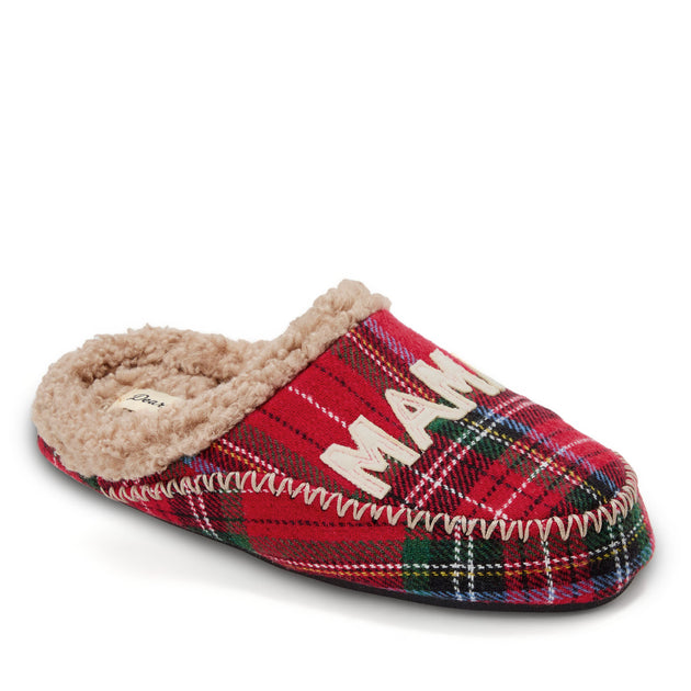 Dearfoams Mama Bear Plaid Clog Slipper Multi Large 3