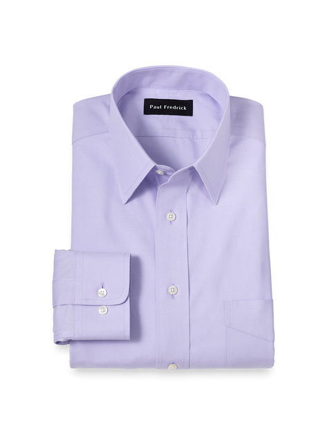 Paul Fredrick Pinpoint Point Collar Dress Shirt Beige US 17 37/38 2