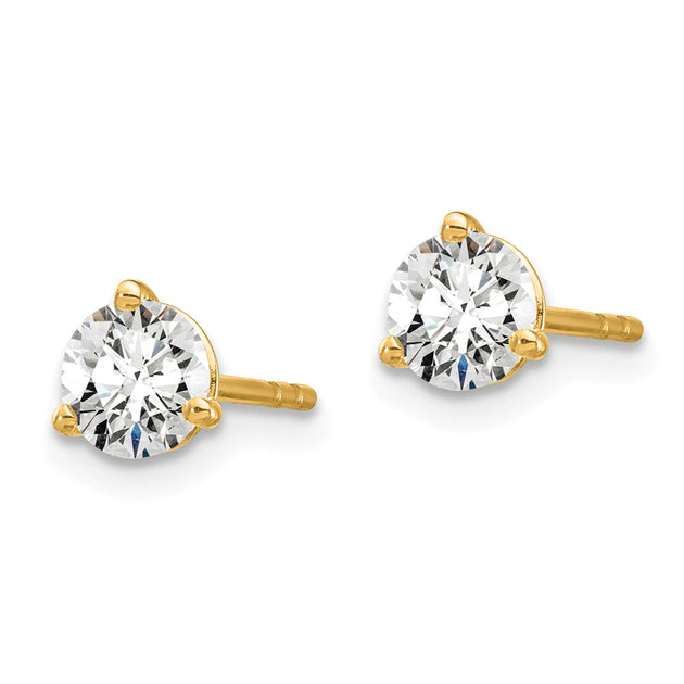 Diamond2Deal Lab Grown Diamond Stud Earrings Silver 6
