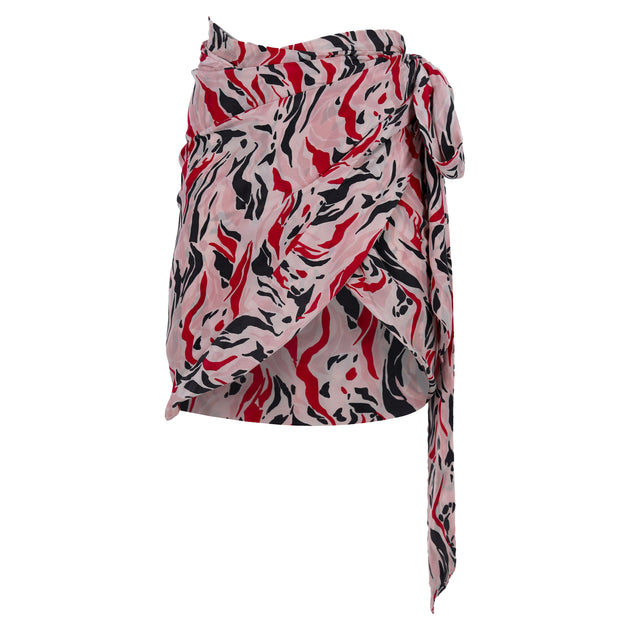 Isabel Marant Printed Wrap Skirt Pink 34 2