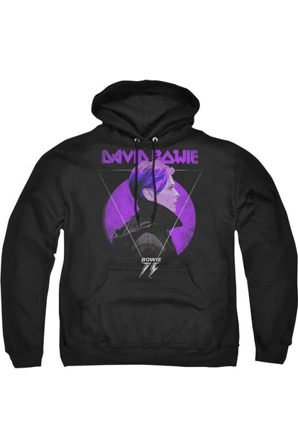 Gildan David Bowie Side Profile 75 Logo Erwachsenen Kapuzenpullover Schwarz Medium 2